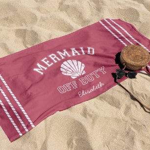 Mermaid Off Duty Personalized Strandlaken