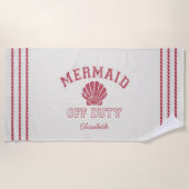 Mermaid Off Duty Personalized Strandlaken (Voorkant)
