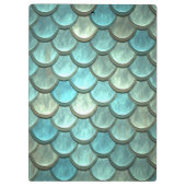 Mermaid on Mermaid Tail Scales Monogram Klembord (Achterkant)