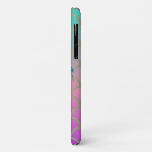 Mermaid on Ombre Mermaid Tail Scales Case-Mate iPhone Case (Achterkant/links)