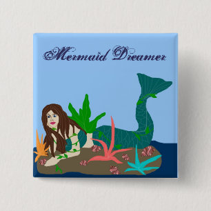 Mermaid on rock, Mermaid Dreamweaver button
