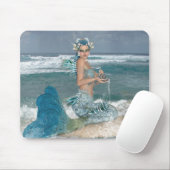 Mermaid on Rock Muismat (Met muis)