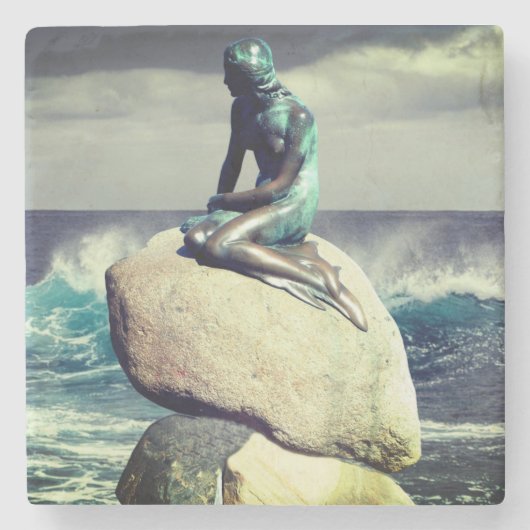 Mermaid on Rock Onderzetter (Voorkant)