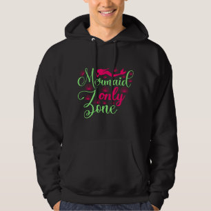 Mermaid only Zone in Hot Pink en Neon Green Hoodie