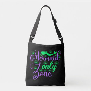 Mermaid Only Zone in Neon Green en Paars Crossbody Tas