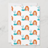 Mermaid Orange Anniversaire Fête Invitation (Dos)