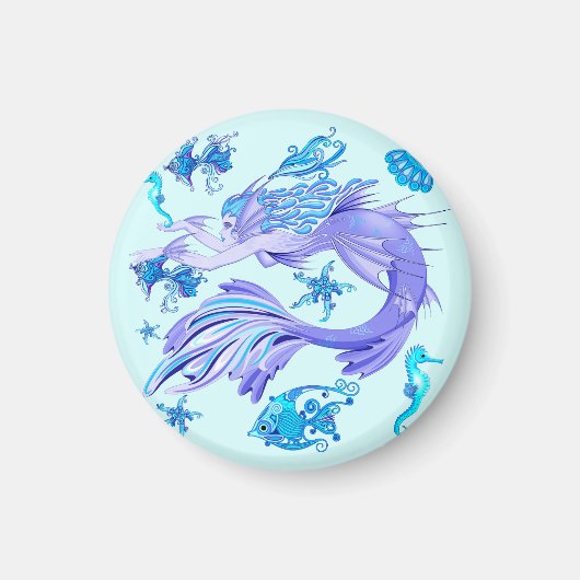 Mermaid Paars Fairy Creater Magneet (Voorkant)