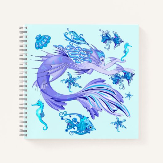 Mermaid Paars Fairy Creater Notitieboek (Voorkant)