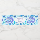 Mermaid Paars Fairy Creater Waterfles Etiket (Enkel label)