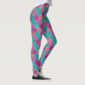 Mermaid Paarse Glitter Scales Leggings (Rechts)