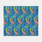 Mermaid Painting Fleece Deken (Voorkant (Horizontaal))