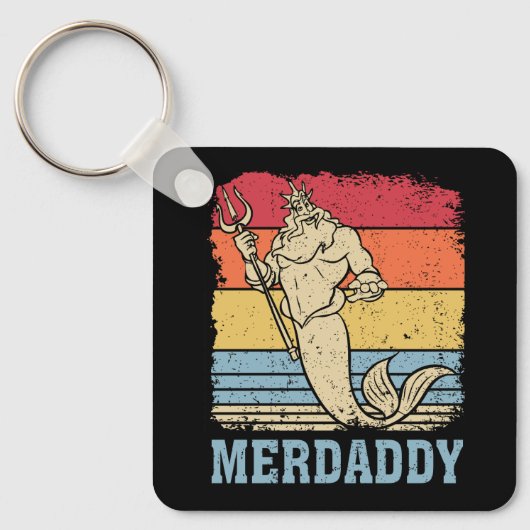 Mermaid papa Fish Vader Sleutelhanger (Voorkant)