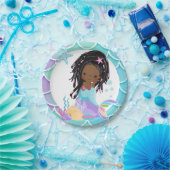 Mermaid paper bord dark skin (Feest)