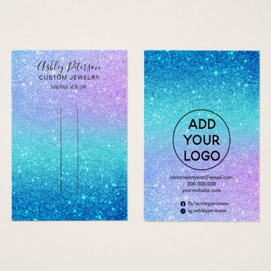 mermaid parties scintillant bleu bijoux écran de c (Devant & derrière)