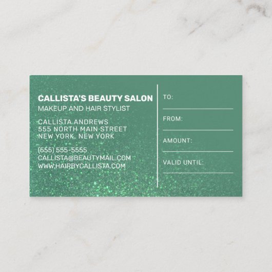 Mermaid Parties scintillant Turquoise - Certificat (Dos)