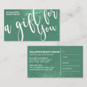 Mermaid Parties scintillant Turquoise - Certificat (Devant / Derrière)