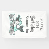 MERMAID PARTY CUT BLUE thème Bannière (Horizontal)