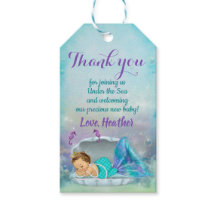 Mermaid Party Favor Onder het Zee Dank u Labels