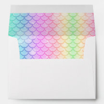 Mermaid Party Invitation Matching Enveloppen