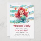 Mermaid Party Kaart (Voorkant)
