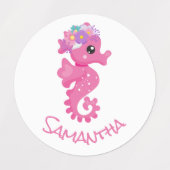 Mermaid Party Oranje labels (Design 1)