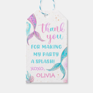 Mermaid Party voor Labels Cadeaulabel