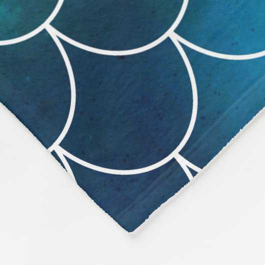 Mermaid Pattern Fleece Deken (Hoek)