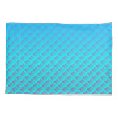 Mermaid Pattern in Aqua Blue en Paars Kussensloop (Achterkant)