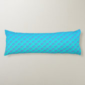 Mermaid Pattern in Aqua Blue en Paars Lichaamskussen (Voorkant)