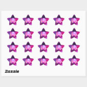 Mermaid Pearls en Scales Monogram Roze ID600 Ster Sticker (Vel)