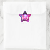 Mermaid Pearls en Scales Monogram Roze ID600 Ster Sticker (Tas)