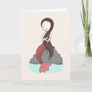 Mermaid Penser De Vous Carte Mermaid Love Card
