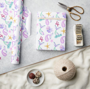 Mermaid Persoonlijk patroon Cadeaupapier