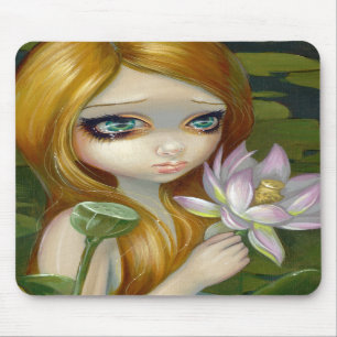 "Mermaid Picking Lotus Blossom" Mousepad Muismat