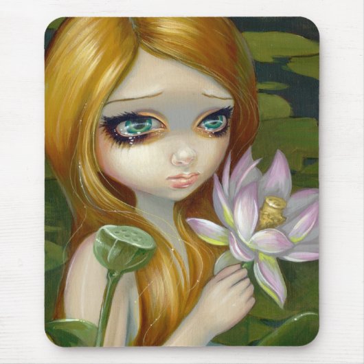 "Mermaid Picking Lotus Blossom" Mousepad Muismat (Voorkant)