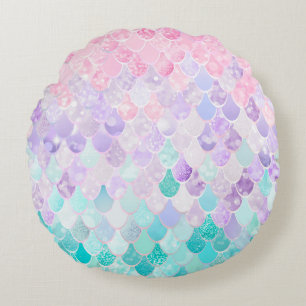 Mermaid Pillow, Round, voor meisjes, slaapkamer de Rond Kussen