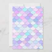 Mermaid Pink Blue Anniversaire Fête Invitation (Dos)
