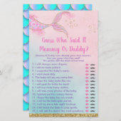 Mermaid Pink Gold Baby shower (Voorkant / Achterkant)