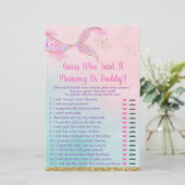 Mermaid Pink Gold Baby shower (Staand voorkant)