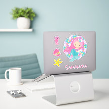 Mermaid Pink Zee vrienden Sticker