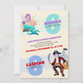Mermaid Pirate Joint Double Invitation Anniversair (Devant)