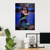 "Mermaid & Pirate's Caribbean Love" POSTER (Bureau à domicile)
