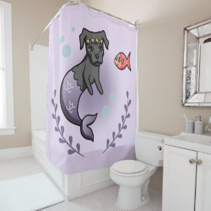 Mermaid Pit Bull 2 Douchegordijn