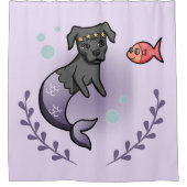 Mermaid Pit Bull 2 Douchegordijn (Voorkant)