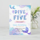 Mermaid Plongez dans cinq mermaid pool invitation (Debout devant)
