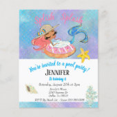 Mermaid Pool Birthday Party Budget Rainbow (Voorkant)