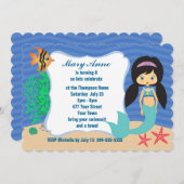 Mermaid Pool Party Kaart (Voorkant / Achterkant)