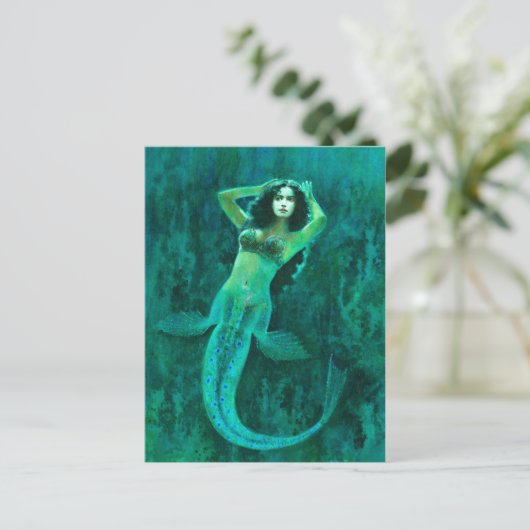 Mermaid Postard Briefkaart (Staand voorkant)