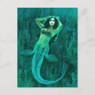Mermaid Postard Briefkaart