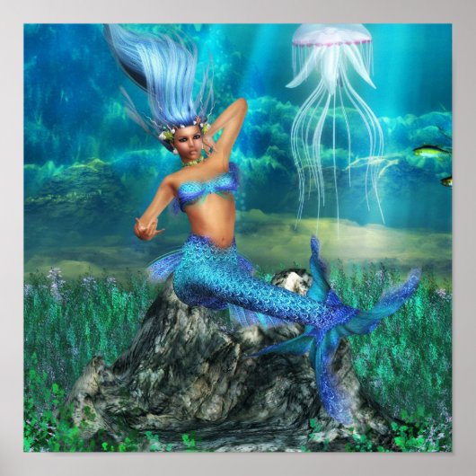Mermaid Poster Print (Voorkant)